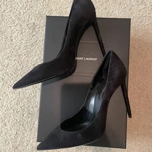 695$ Saint Laurent Anja 105 Pumps Black Heels Sz.38